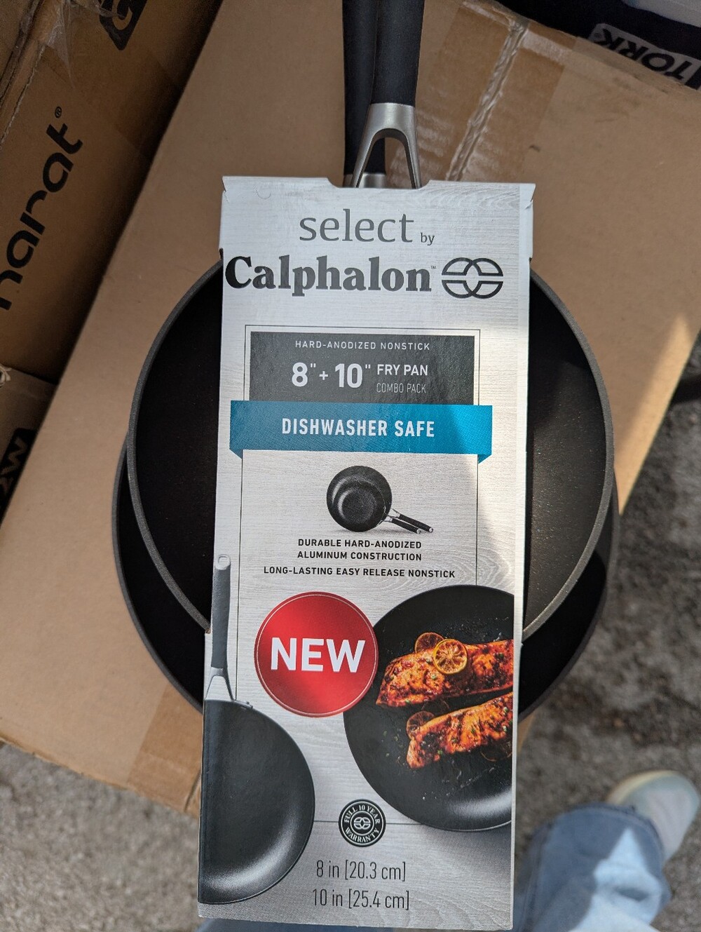 Select Calphalon Hard-Anodized Non stick 8" & 10" fey pans, New